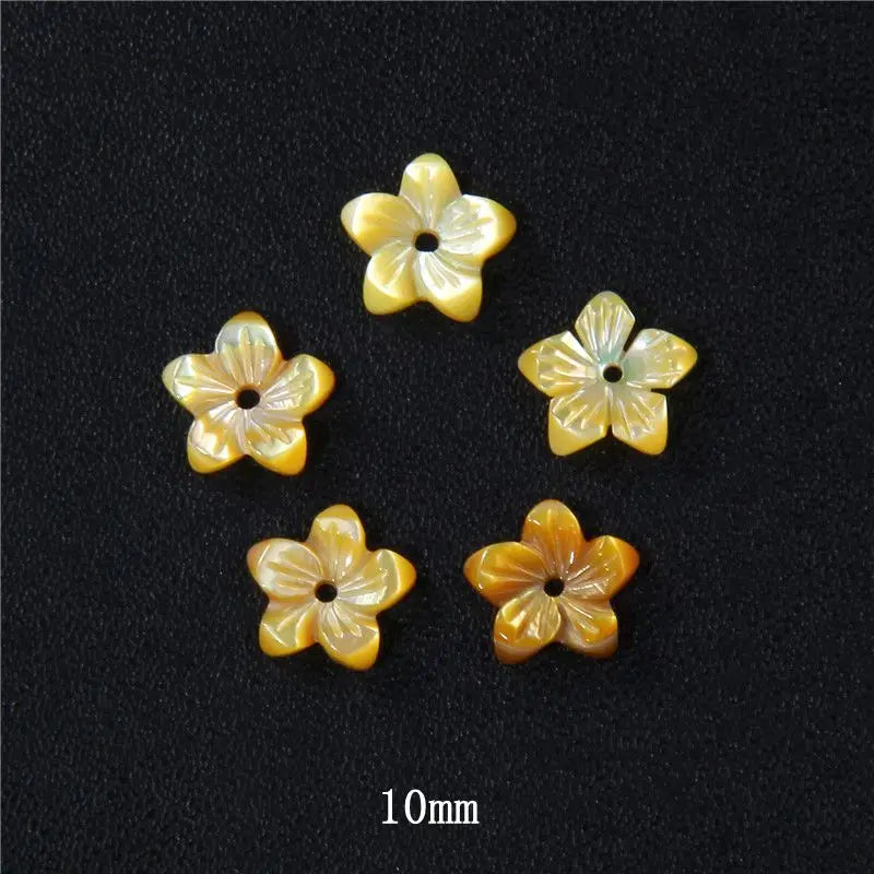 New In Natural Pearl Flower Shape Beads Mother of Pearl Charm Beads Natural Shell Bead for DIY Bracelet Necklaces Earrings Ring