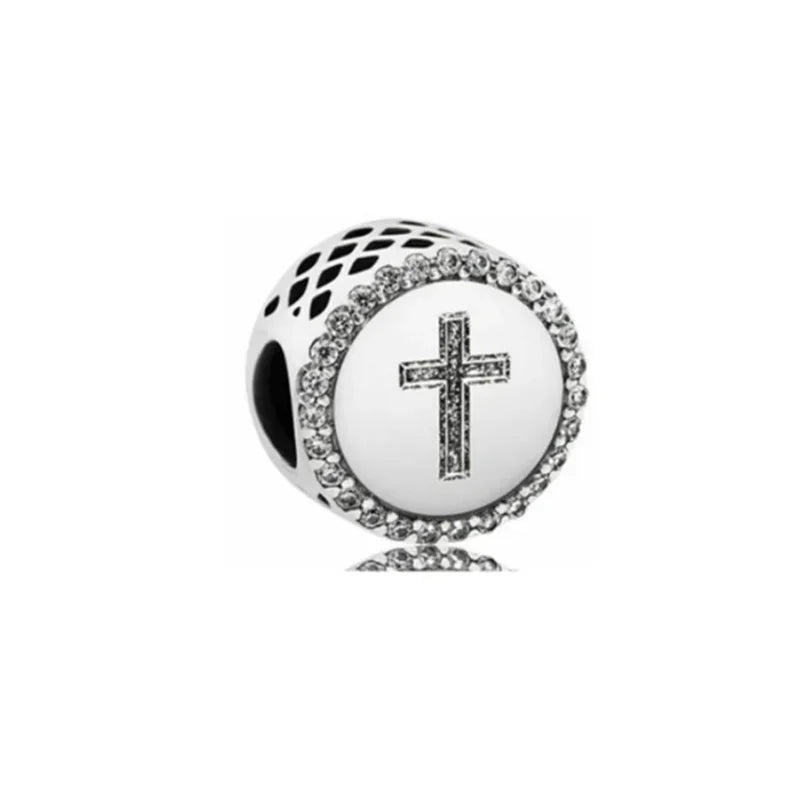 2026 Bestselling DIY Heart&Round Jewelry Gift Fit Original European Silver Bracelet Necklace Flower Charm Coffee Ice Cream Bead