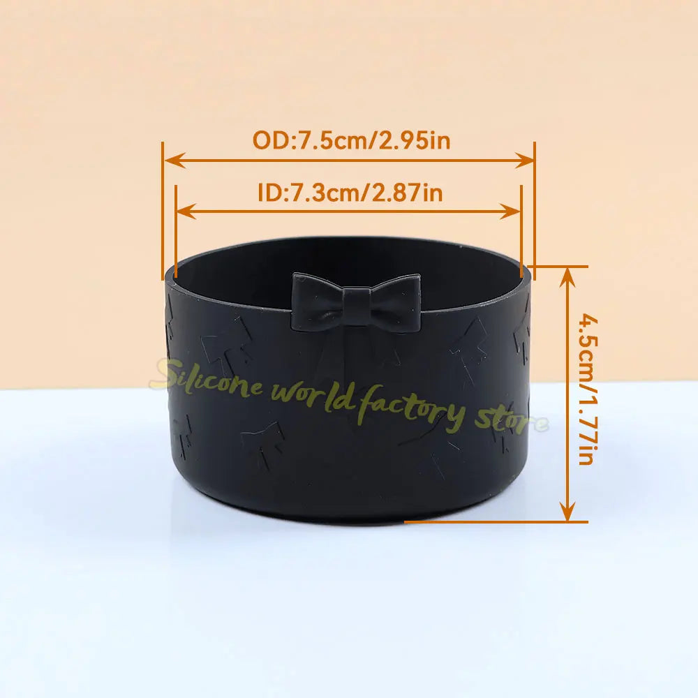 SW 7.5CM Cartoon Animal Bow Silicone Cup Bottom Cover For Stanley 40oz Tumbler Protective Water Bottle Sleeve Anti-slip Cup Boot