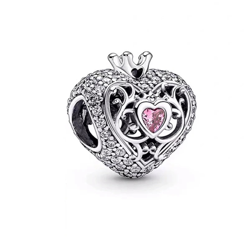 2026 Bestselling DIY Heart&Round Jewelry Gift Fit Original European Silver Bracelet Necklace Flower Charm Coffee Ice Cream Bead
