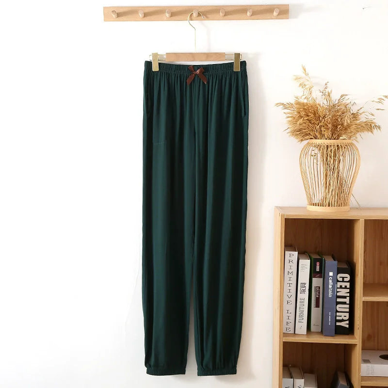 Women Pajama Pants Pijama Night Wear Female Spring Autumn Viscose Sleepwear Women's Thin Loose Homewear Pants Pj Bottoms