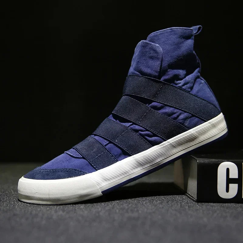 New 2025 High Top Men Shoes Flats Slip On Casual Shoes Male Canvas Shoes Plimsolls Espadrilles Man Trainers Zapatillas Hombre