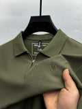 Brand Embroidered Half Zipper Short Sleeve Polo Shirt Men Flip Collar Casual Top Summer Trendy Designer New Casual Paul T-shirt