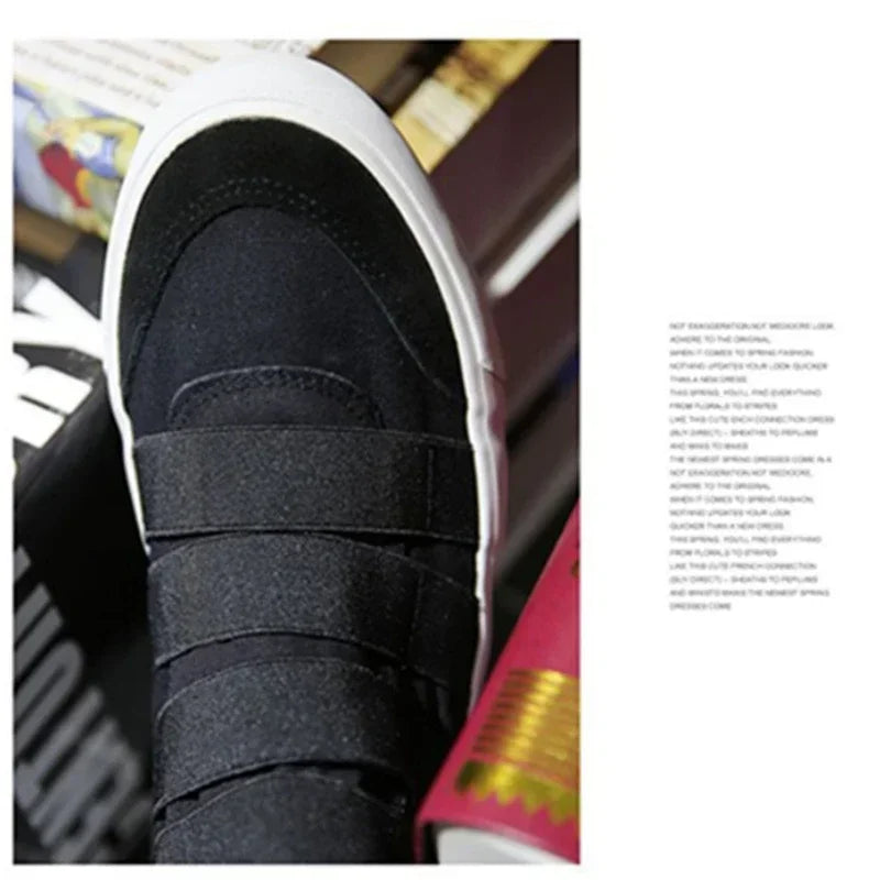 New 2025 High Top Men Shoes Flats Slip On Casual Shoes Male Canvas Shoes Plimsolls Espadrilles Man Trainers Zapatillas Hombre