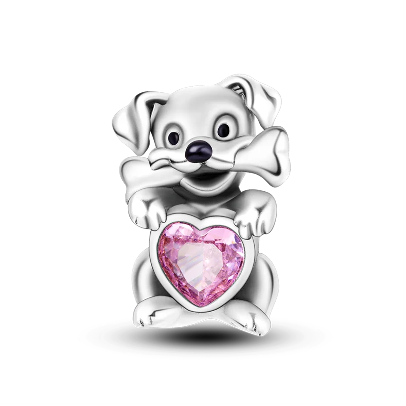 2024 New 925 Sterling Silver Bead Golden Heart-Shaped Lock Birthday Candle Charm Fit Bracelet DIY Women Jewelry