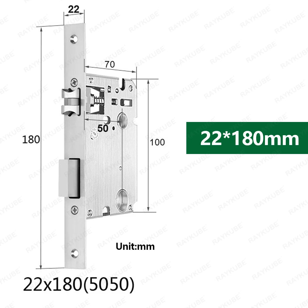 Do Brasil RAYKUBE F7 TT Lock Bluetooth Fingerprint Electric Door Lock Portuguese/English Voice Version With Longer Larger Handle