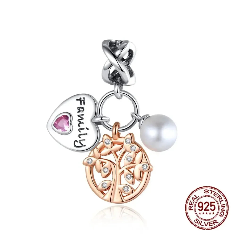 2024 New 925 Sterling Silver Bead Golden Heart-Shaped Lock Birthday Candle Charm Fit Bracelet DIY Women Jewelry