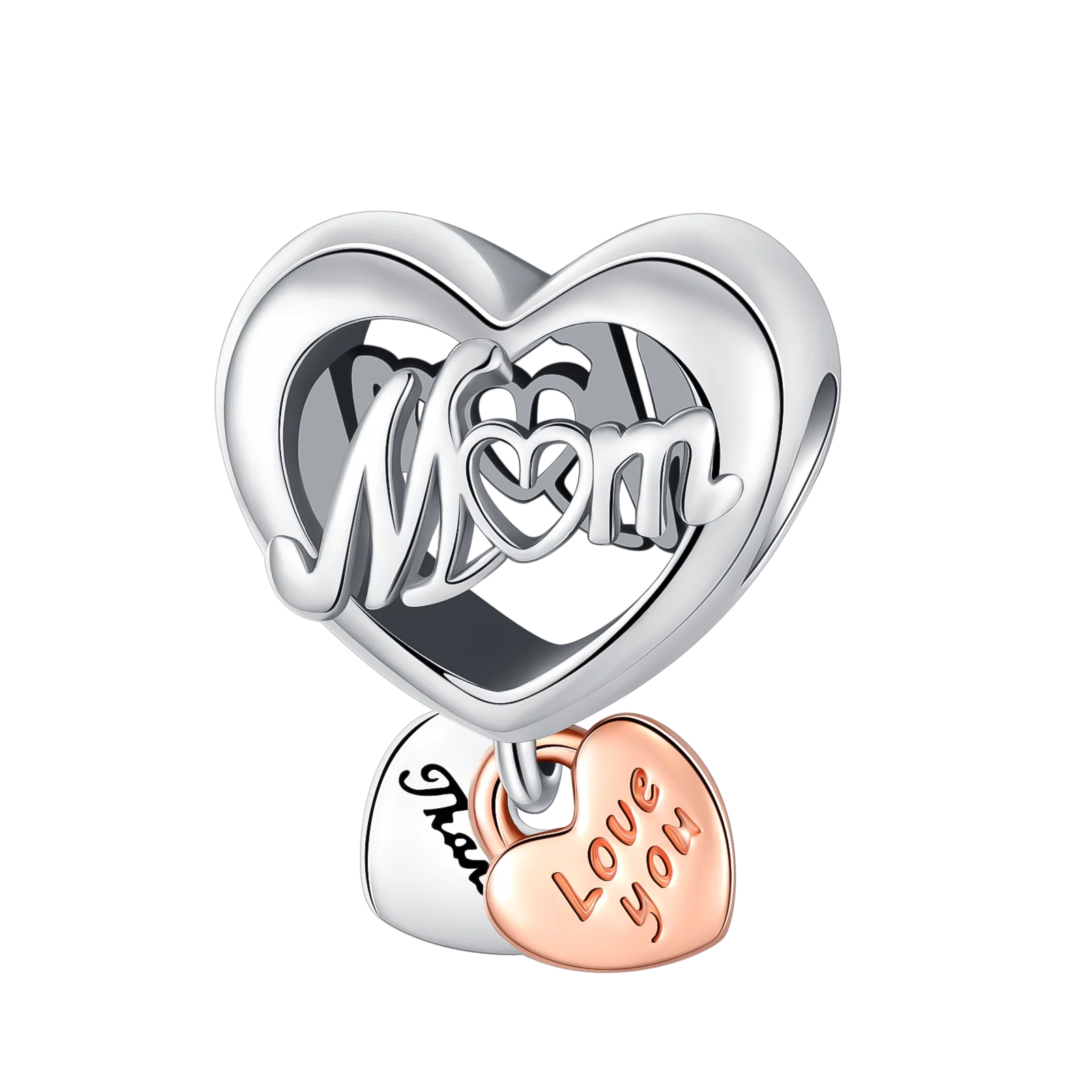 2024 New 925 Sterling Silver Bead Golden Heart-Shaped Lock Birthday Candle Charm Fit Bracelet DIY Women Jewelry