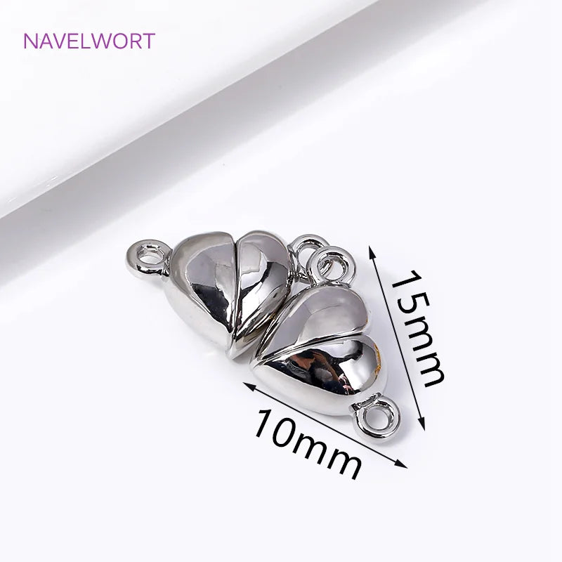 18K Gold Plated Brass Magnet End Clasp Connectors Metal Magnet Clasp Charms For Jewelry Making DIY Bracelet Necklace Accessories
