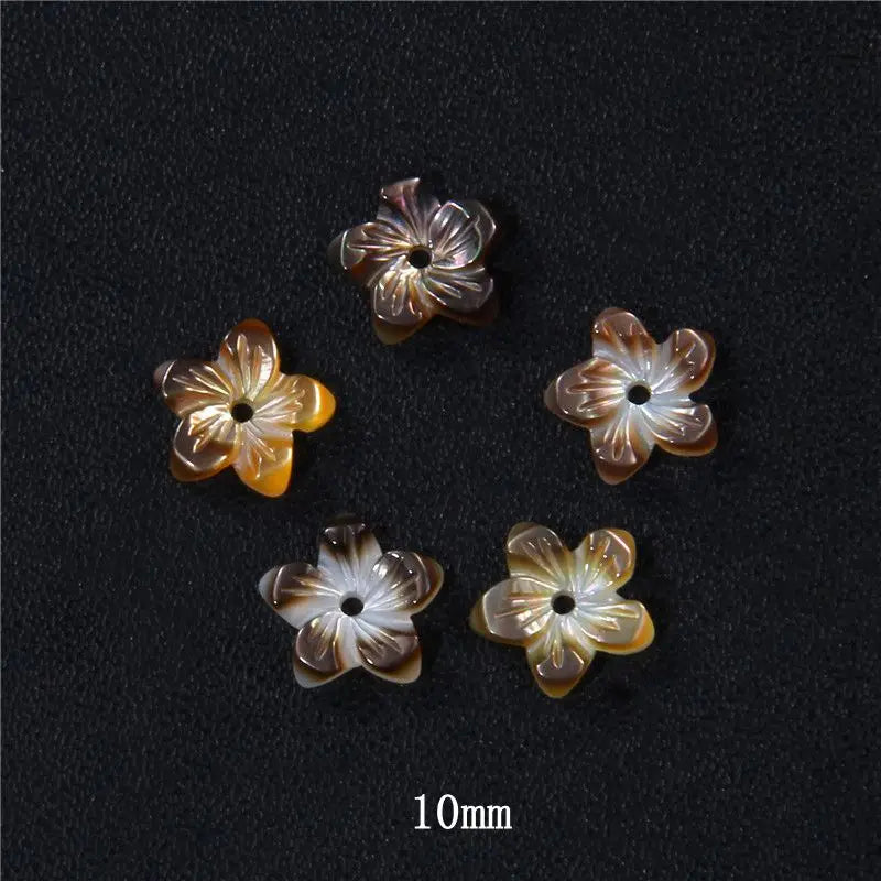 New In Natural Pearl Flower Shape Beads Mother of Pearl Charm Beads Natural Shell Bead for DIY Bracelet Necklaces Earrings Ring
