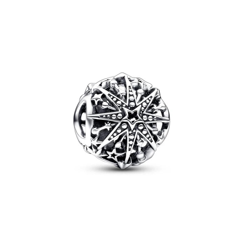 2026 Bestselling DIY Heart&Round Jewelry Gift Fit Original European Silver Bracelet Necklace Flower Charm Coffee Ice Cream Bead