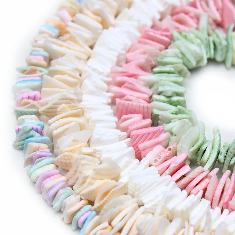 7-16mm Natural  Multi Color Mother of Shell Pearls Spacer Loose Beads  for Jewelry Making DIY Bracelets Necklace Earrings 15"