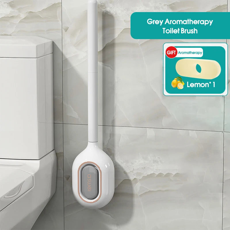 New Aromatherapy Toilet Brush Household No Dead Corner Toilet Wall Mounted Silicone Gap Cleaning Tool Bathroom Facilities