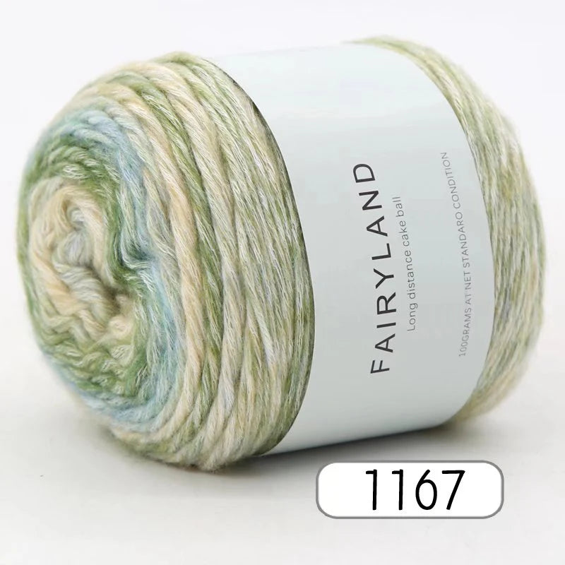 1pc 100g Gradient Rainbow Yarn, Suitable for DIY Crochet and Knitted Warm Sweaters, Scarves, Hats, Shawls, Etc