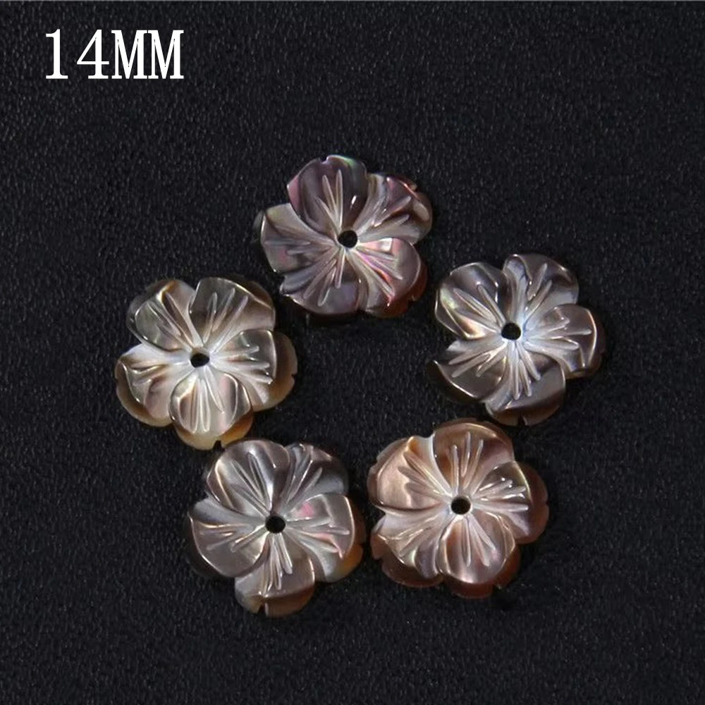 New In Natural Pearl Flower Shape Beads Mother of Pearl Charm Beads Natural Shell Bead for DIY Bracelet Necklaces Earrings Ring