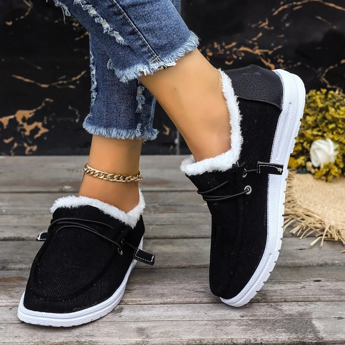 Casual Flats Cotton Boots Winter New Sport Platform Fashion Work Shoes Women Winter New Luxury Hot Plush Boots