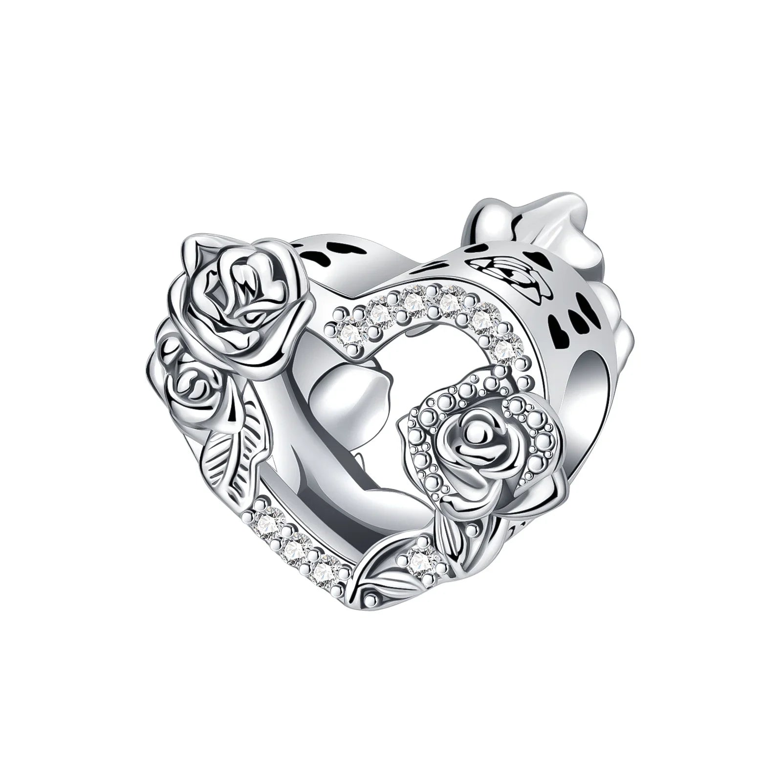 2024 New 925 Sterling Silver Bead Golden Heart-Shaped Lock Birthday Candle Charm Fit Bracelet DIY Women Jewelry