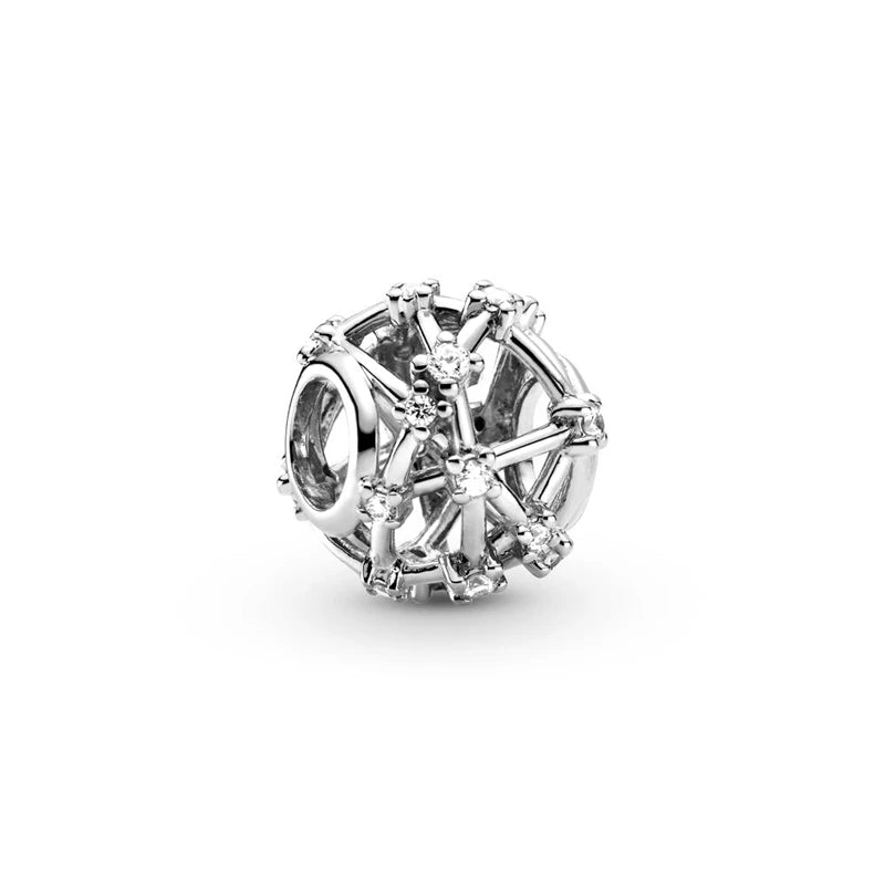 2026 Bestselling DIY Heart&Round Jewelry Gift Fit Original European Silver Bracelet Necklace Flower Charm Coffee Ice Cream Bead