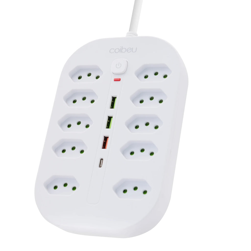 Line Filter, Electric Extension, Socket Extension, Socket Adapter, From Brazil, Coibeu, 10A, 110-220V, Usb Socket