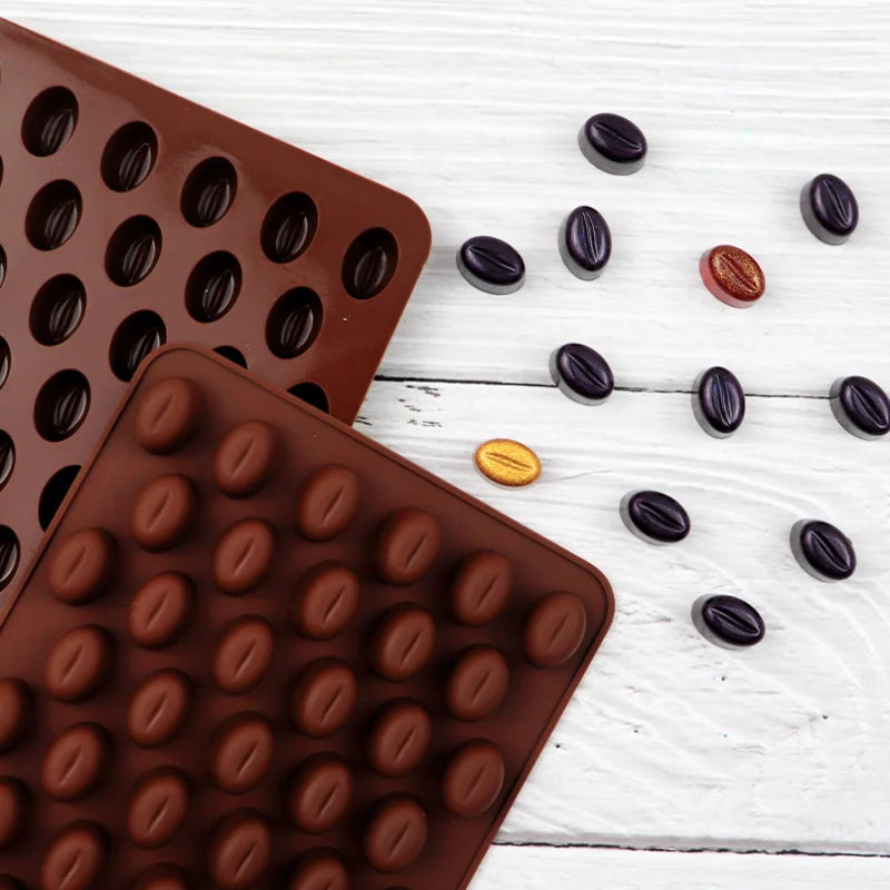 Mini Coffee Bean Silicone Mold Simulation Coffee Bean Chocolate Mold DIY Aromatherapy Candle Decoration Accessories