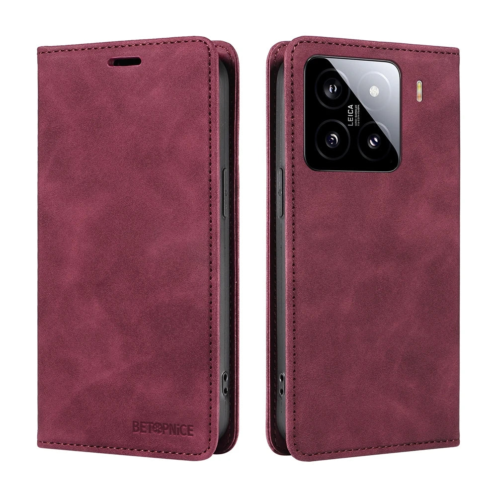 RFID Blocking Magnetic Wallet Case for Xiaomi 15T 15 14T 14 13T 11T 11X 10X Pro Ultra Book Leather Flip Cover Business