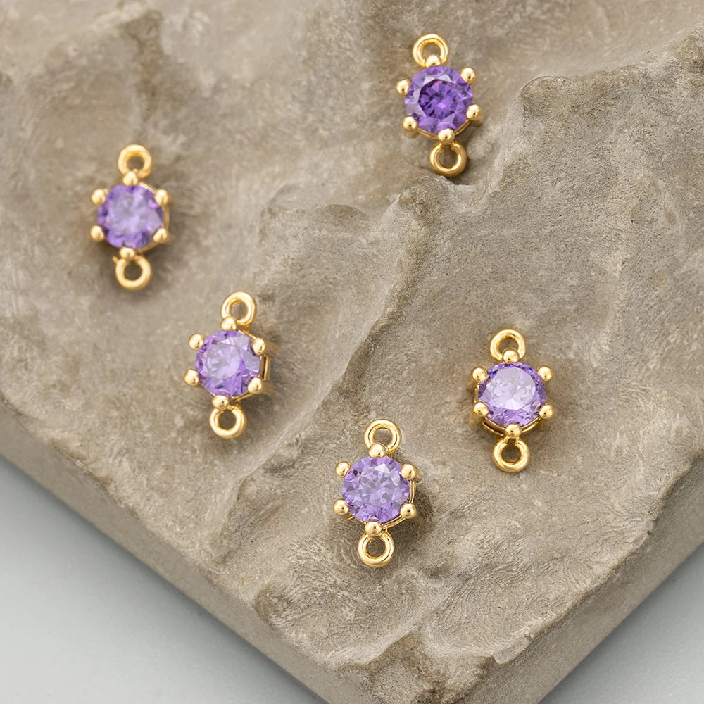 GUFEATHER ME57,jewelry accessories,18k gold plated,nickel free,copper,zircons,charms,jewelry making,diy pendants,10pcs/lot