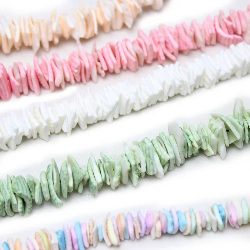 7-16mm Natural  Multi Color Mother of Shell Pearls Spacer Loose Beads  for Jewelry Making DIY Bracelets Necklace Earrings 15"