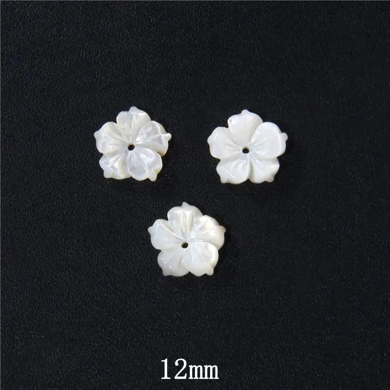 New In Natural Pearl Flower Shape Beads Mother of Pearl Charm Beads Natural Shell Bead for DIY Bracelet Necklaces Earrings Ring