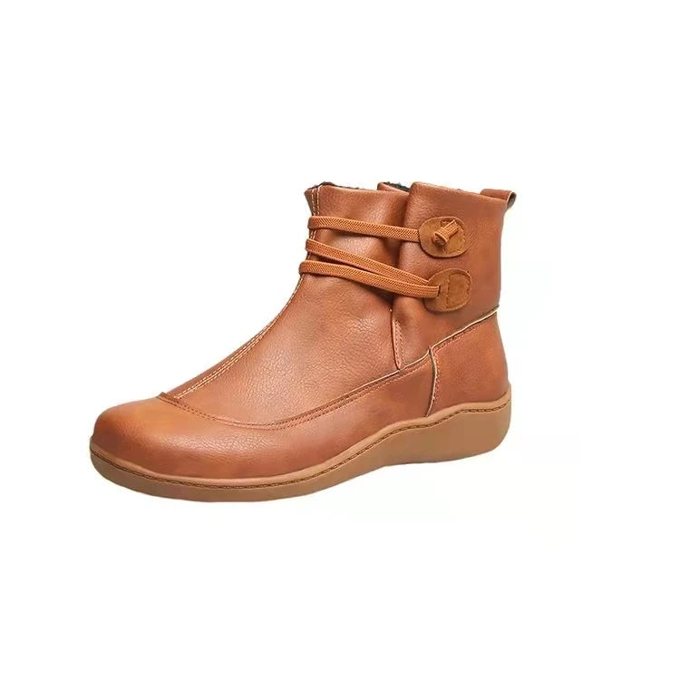 Boots Women Chelsea Ankle Botins Low Cowboy Sneakers Rain  Snow Western Flat-heeled Gothic Punk New Rock on Offer