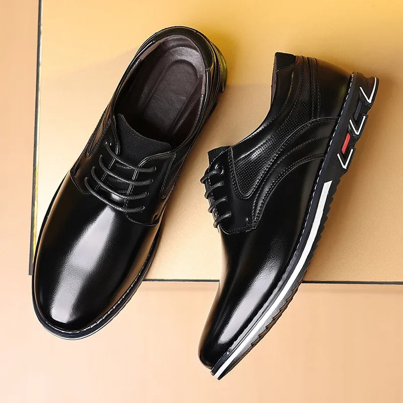 Customizable Men PU Shoes Leather Casual Shoes MNX402270