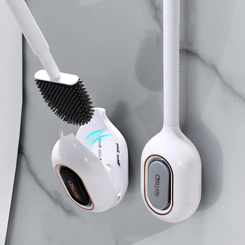 New Aromatherapy Toilet Brush Household No Dead Corner Toilet Wall Mounted Silicone Gap Cleaning Tool Bathroom Facilities