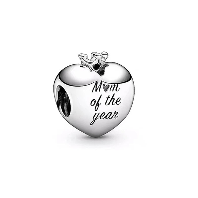 2026 Bestselling DIY Heart&Round Jewelry Gift Fit Original European Silver Bracelet Necklace Flower Charm Coffee Ice Cream Bead