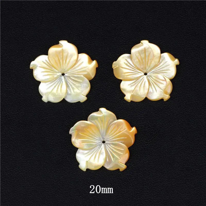 New In Natural Pearl Flower Shape Beads Mother of Pearl Charm Beads Natural Shell Bead for DIY Bracelet Necklaces Earrings Ring