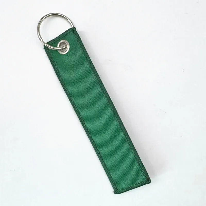 1PC Custom LOGO Keychain Blank Canvas Webbing Personalized Key Chains Motorcycle Popular Ribbon Weave Keyring Bag Accessory