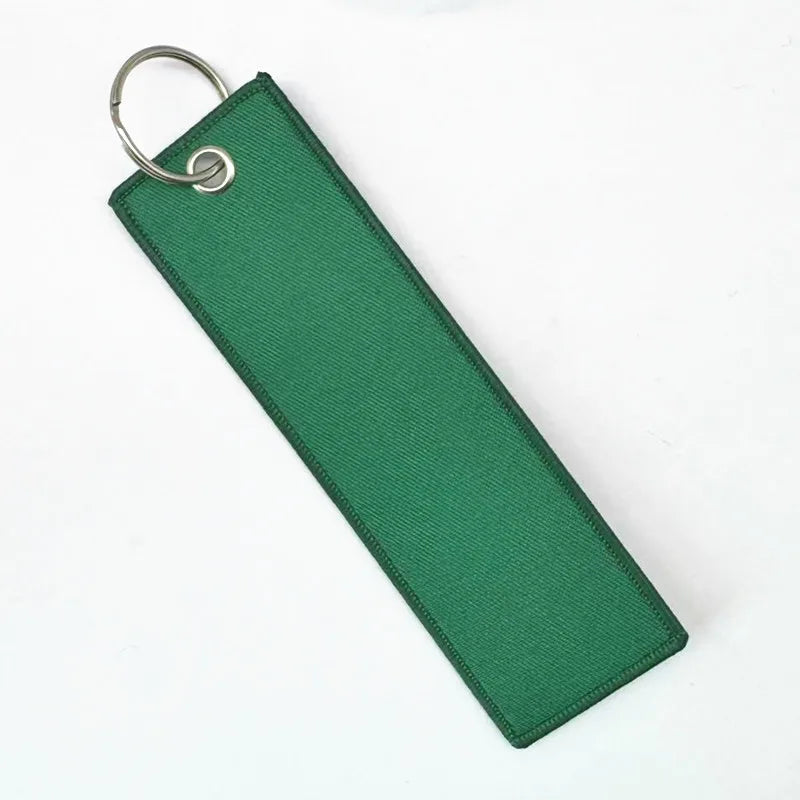 1PC Custom LOGO Keychain Blank Canvas Webbing Personalized Key Chains Motorcycle Popular Ribbon Weave Keyring Bag Accessory