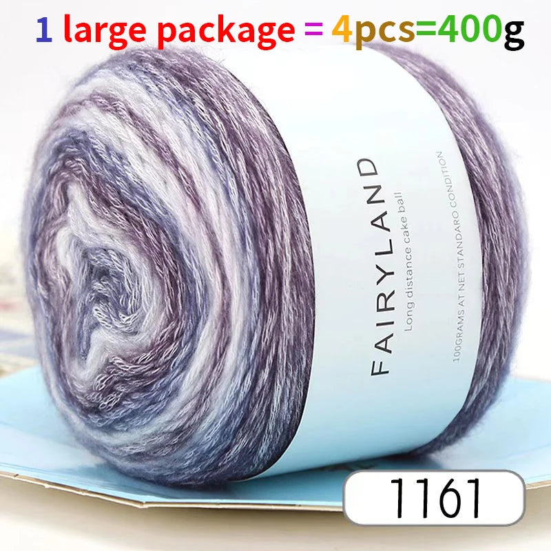 1pc 100g Gradient Rainbow Yarn, Suitable for DIY Crochet and Knitted Warm Sweaters, Scarves, Hats, Shawls, Etc