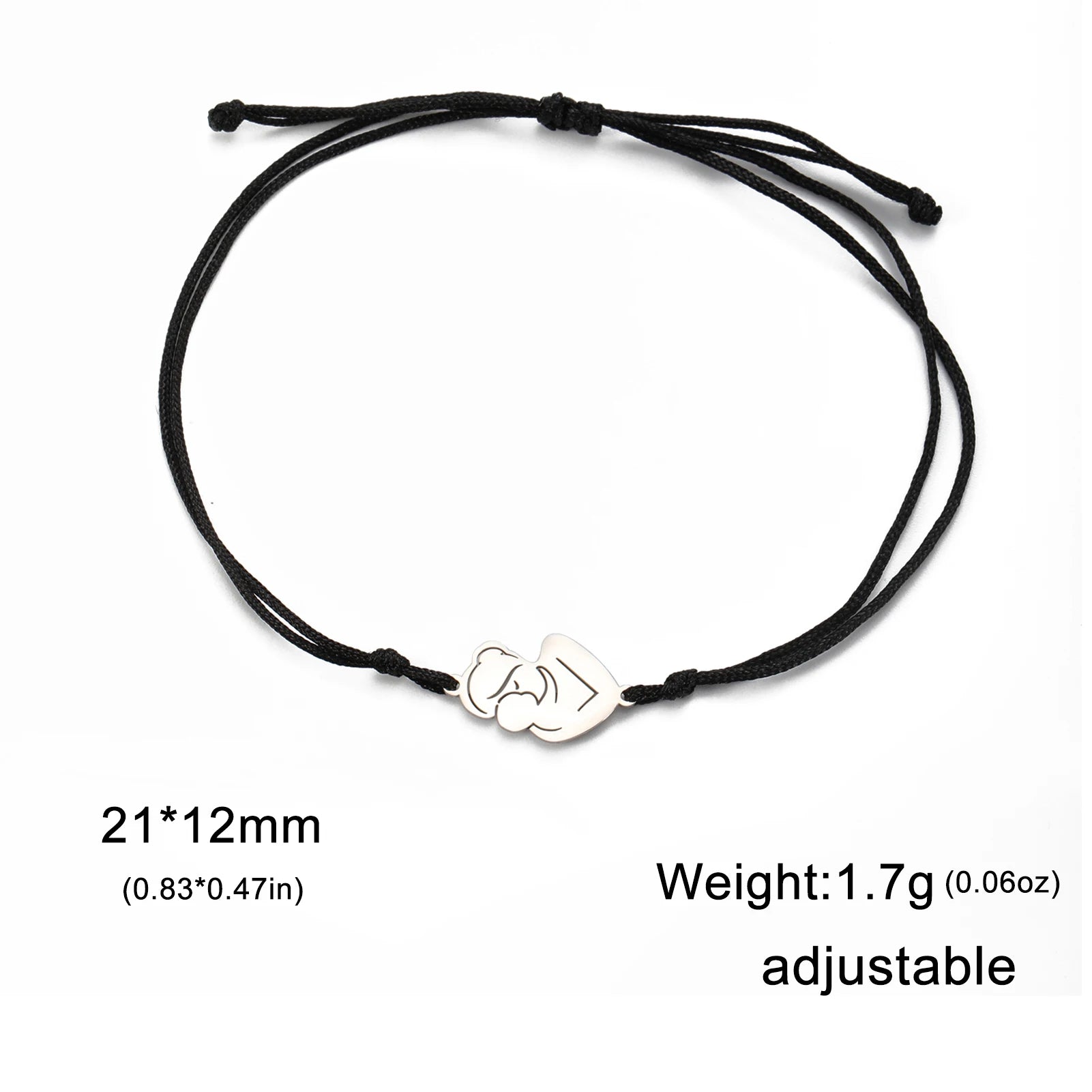 Skyrim Fashion Baby Mom Rope Bracelet Love Family Stainless Steel Charm Bracelets Pulsera Jewelry for Women Mother's Day Gift