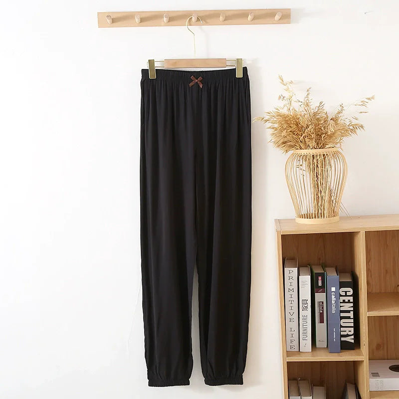 Women Pajama Pants Pijama Night Wear Female Spring Autumn Viscose Sleepwear Women's Thin Loose Homewear Pants Pj Bottoms