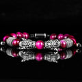 New Trend Double Leopard head Handmade tiger's-eye Bracelets  Accessories Handmade Men's Jewelry Pulseras homme