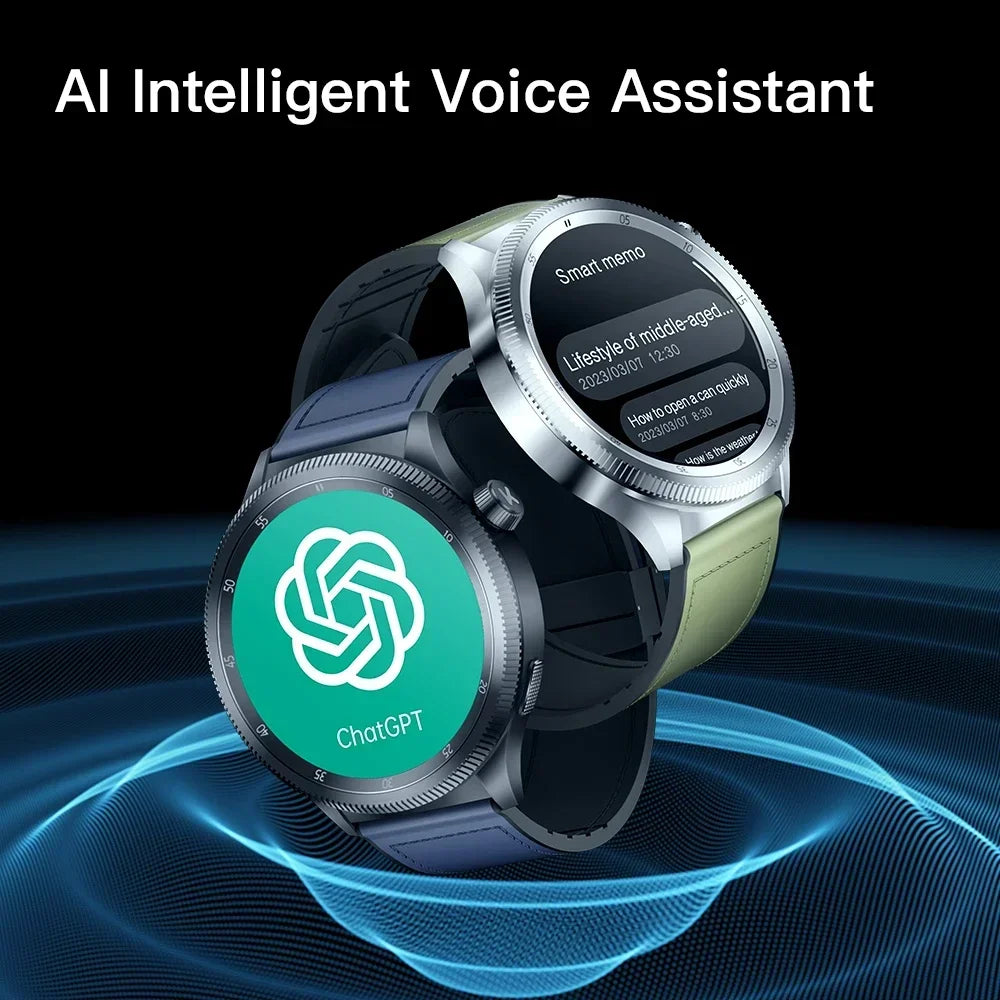 KUMI WATCH Gear GT3 1.43" AMOLED Screen Smart Watch Bluetooth Call Multi-language translation AIGC-ChatGPT Rotate to switch menu