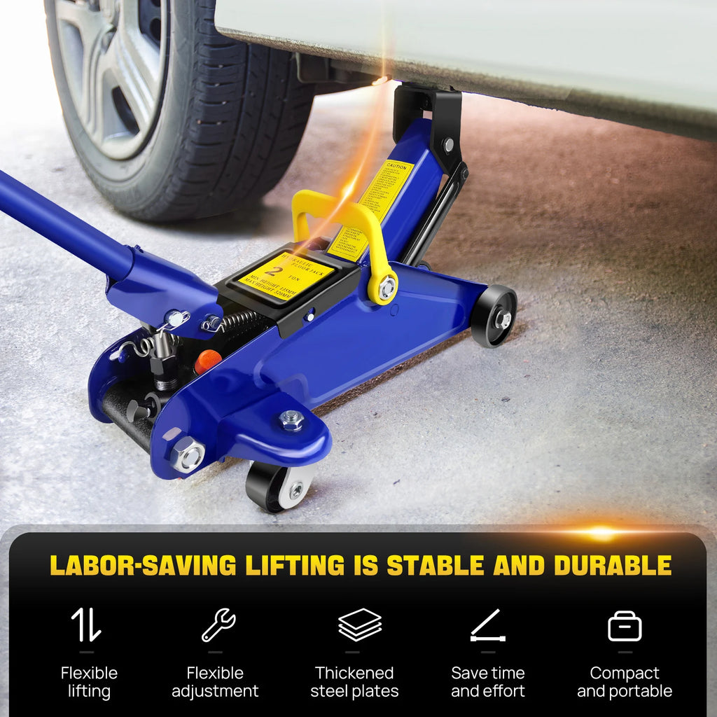 DayPlus 2 Tons Hydraulic Trolley Jack,Crane Lifting Jack Floor Jack Heavy Duty Car Caravan Van Vehicle Stand Lifting Tool Repair