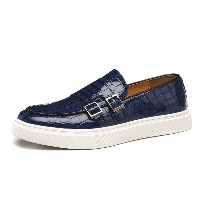 Fashion Men's Casual Shoes Embossed Leather Men Classic Retro British Style Tassels Loafers Mens Slip-on Outdoor Driving Flats