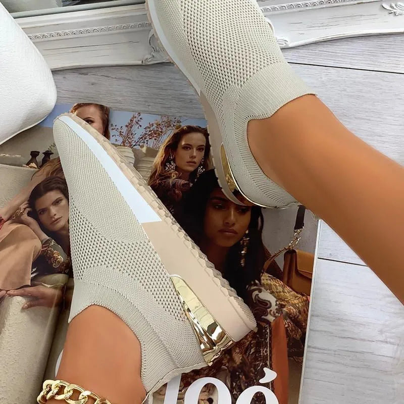 Sneakers Socks Woman 2022 Fashio Mesh Platform Sport Shoes Women Vulcanize Shoes Breathable Flat Casual Shoes Zapatos Mujer