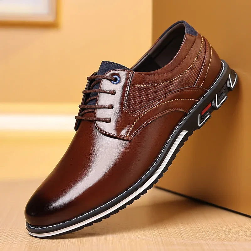 Customizable Men PU Shoes Leather Casual Shoes MNX402270