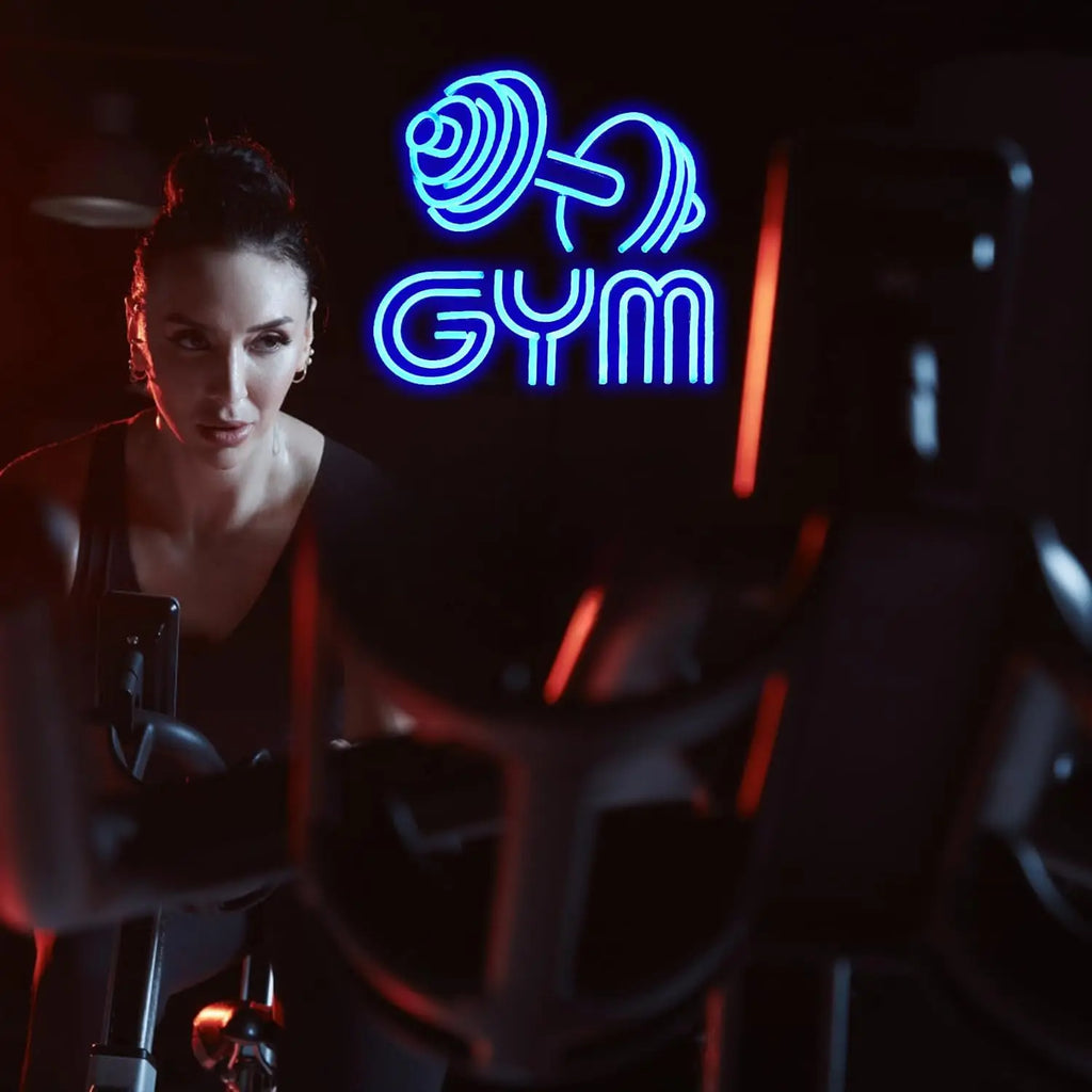 Dumbbell Neon Sign Custom Barbell Gym Neon Signs Gym Letter Neon Light for Sports Room, Decor Club,Party Bar Fitness Club Decor