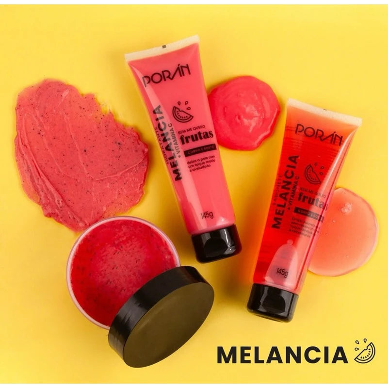Kit C/3 Items Exfoliating, Moisturizing and Body Soap and Face Watermelon Porán