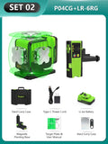 Huepar 16 Lines 4D Laser Level P04CG 360 Horizontal And Vertical Self-Leveling Bluetooth Remote Control With Li-ion Battery