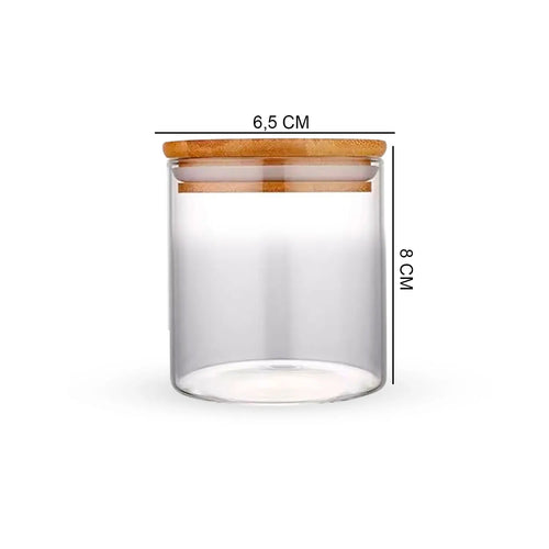 270ML Seasonings With Bamboo Lid Airtight Pot For Food Condiments