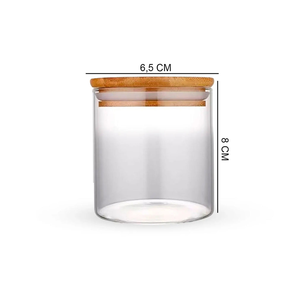 270ML Seasonings With Bamboo Lid Airtight Pot For Food Condiments