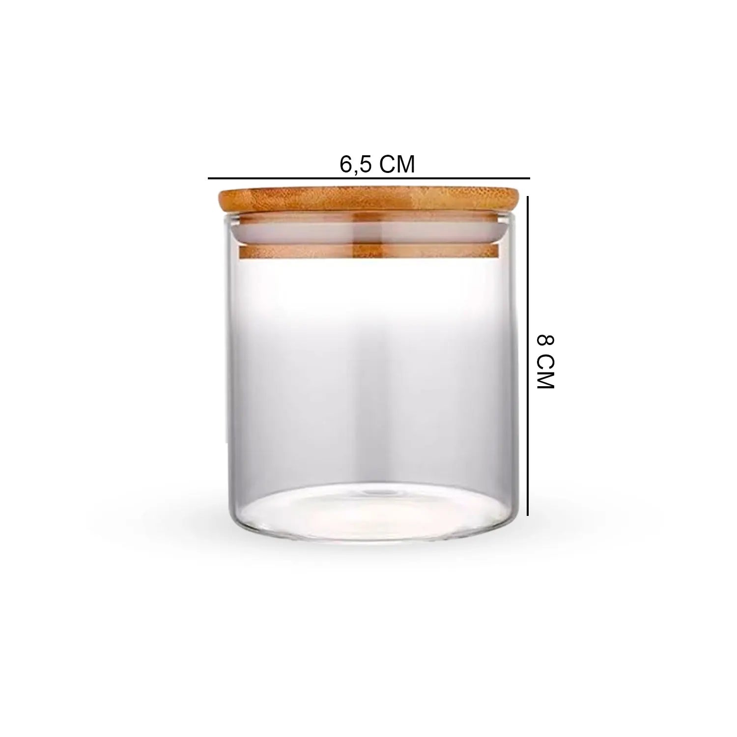 270ML Seasonings With Bamboo Lid Airtight Pot For Food Condiments